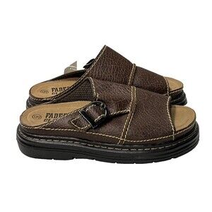 Vintage Women's Faded Glory Becky  Brown Slip On Chunky Platform Shoes Sandals